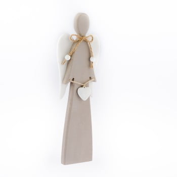 Decorațiune din lemn în formă de înger dakls angel, înălțime 35 cm