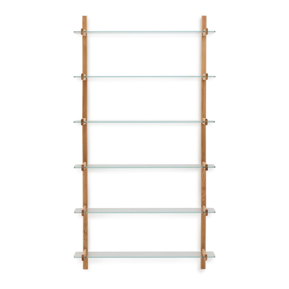 Skleněný modulární policový systém v přírodní barvě 110x202x30,5 cm Sitra – Kave Home