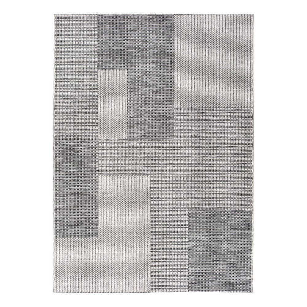 Šedý venkovní koberec Universal Cork Squares, 130 x 190 cm