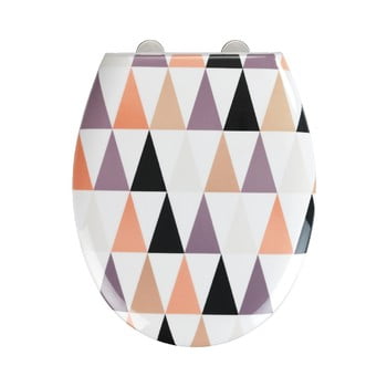 Capac wc cu închidere lentă wenko easy pyramide, 44,5 x 37 cm