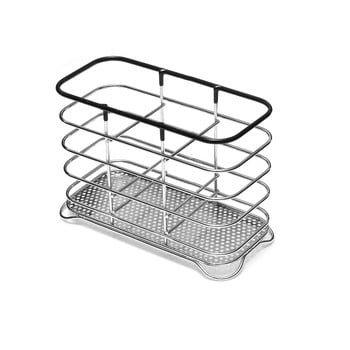 Scurgător pentru tacâmuri din oțel inoxidabil cu bordură neagră addis wire
