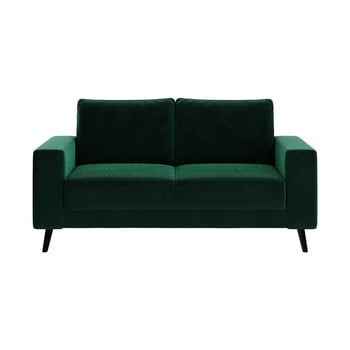 Canapea cu tapițerie din catifea ghado fynn, 168 cm, verde închis