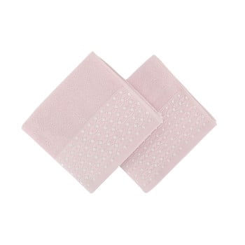 Set 2 prosoape pentru mâini ulla, roz