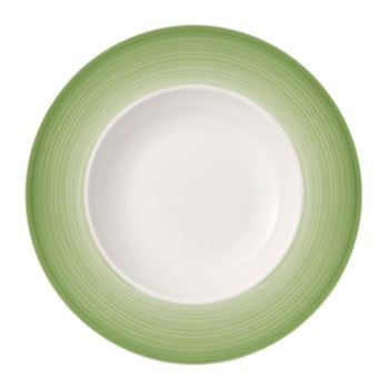 Farfurie adâncă din porțelan villeroy & boch colourful life, 30 cm, alb-verde