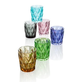 Set 6 pahare diamante, 250 ml