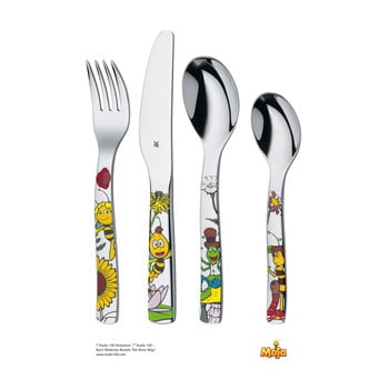 Set tacâmuri 4 piese din oțel inoxidabil pentru copii wmf cromargan® včelka mája