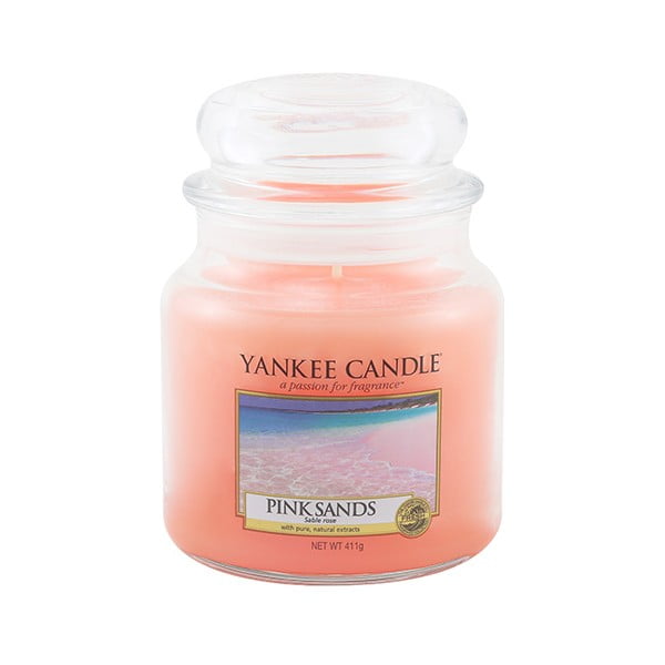 Vonná svíčka Yankee Candle Pink Sands, doba hoření 65 h
