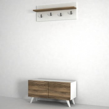 Dulap cu aspect de lemn de nuc pentru coridor lores