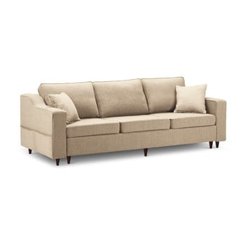 Canapea extensibilă cu 3 locuri și spațiu de depozitare mazzini sofas narcisse, bej
