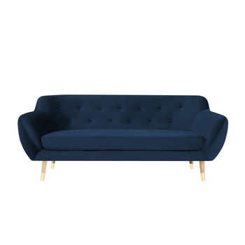 Canapea cu 3 locuri Mazzini Sofas Amelie, albastru închis