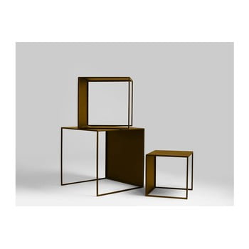 Set 3 mese auxiliare custom form 2wall, auriu
