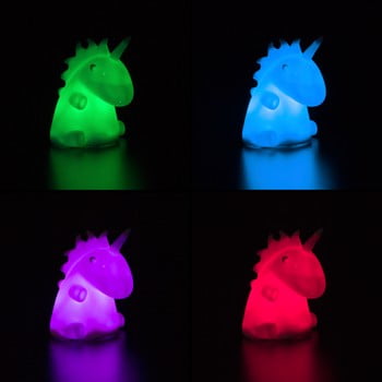 Veioză LED în formă de unicorn InnovaGoods LEDicorn, multicolor
