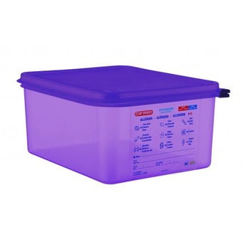 Recipient violet cu capac pentru alimente Araven, 10 l