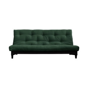 Canapea extensibilă karup design fresh black, verde închis
