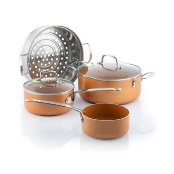 Set de oale de gătit la aburi innovagoods copper-effect