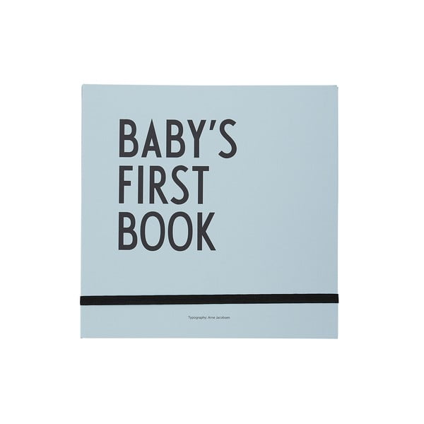 Modrá dětská vzpomínková knížka Design Letters Baby's First Book