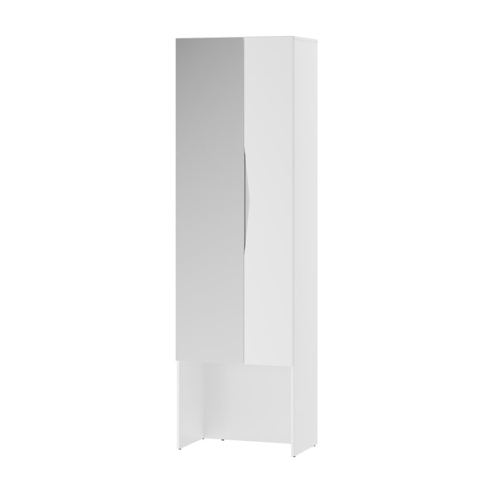 Bílá šatní skříň se zrcadlem Szynaka Meble Lucca