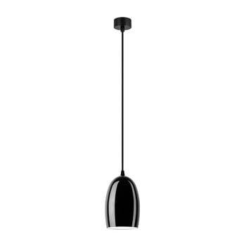 Lustră cu cablul negru sotto luce ume, negru lucios