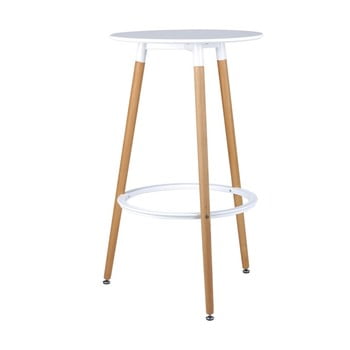 Scaun bar sømcasa thea, înălțime 105 cm, alb-natural