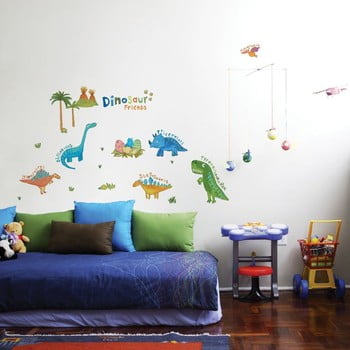 Autocolant ambiance colourful dino
