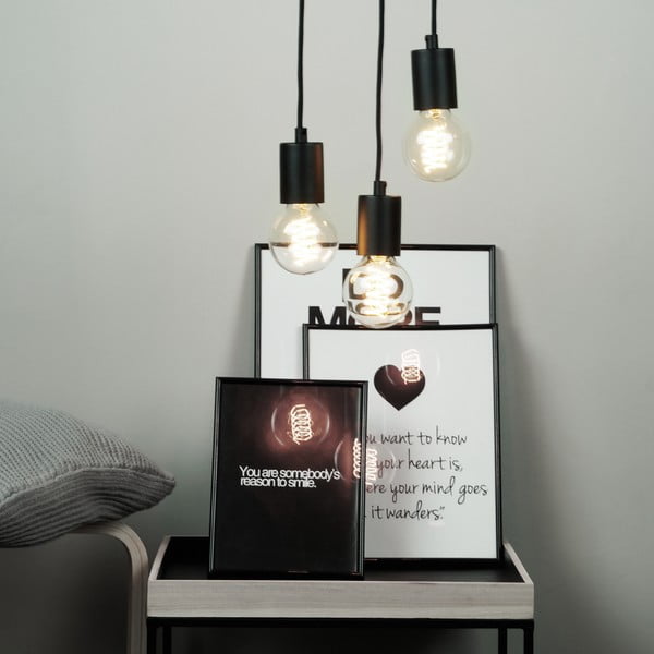 Černé závěsné svítidlo se 3 kabely Bulb Attack Cero Basic