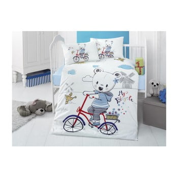 Lenjerie din bumbac pentru pat de o persoană reterro kermito, 100 x 150 cm