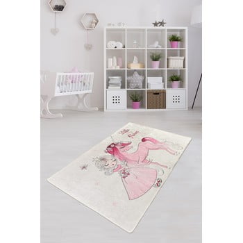 Covor antiderapant pentru copii chilai little princess, 100 x 160 cm