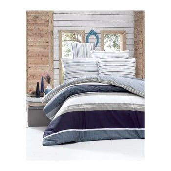 Lenjerie de pat din bumbac ranforce savoy, 140 x 200 cm, albastru