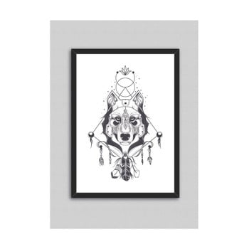 Poster cu ramă north carolina scandinavian home decors indian wolf