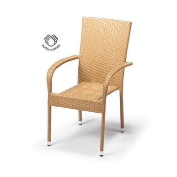 Scaun de grădină din ratan timpana paris, înălțime 95 cm, maro cappuccino