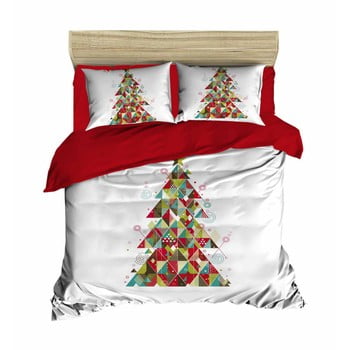 Lenjerie de pat cu cearșaf christmas tree small, 200 x 220 cm