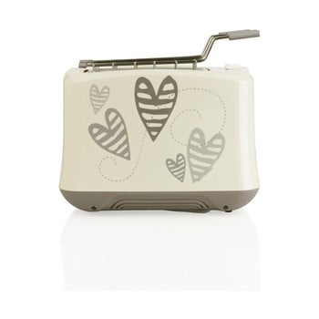 Toaster din oțel inoxidabil decorat cu inimioare brandani