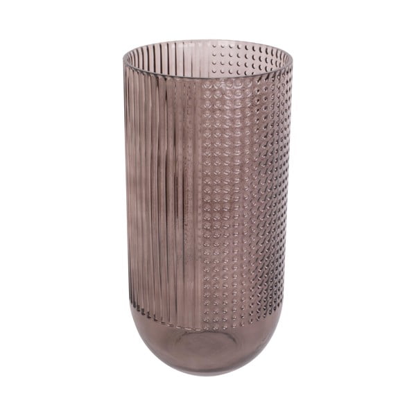 Hnědá skleněná váza PT LIVING Attract, výška 20 cm