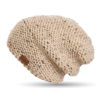 Căciulă tricotată manual doke tweed, bej