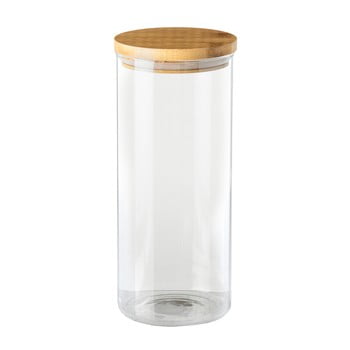 Recipient din sticlă și capac din bambus unimasa, 1,4 l