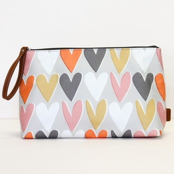 Gentuță pentru cosmetice Caroline Gardner Layered Hearts Wristlet Cosmetic Bag