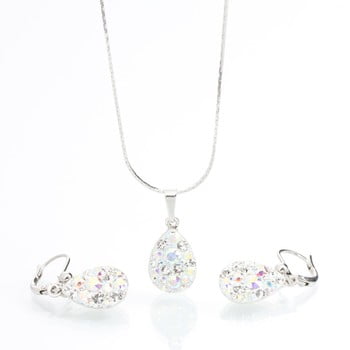 Set colier și cercei cu cristale swarovski laura bruni drope