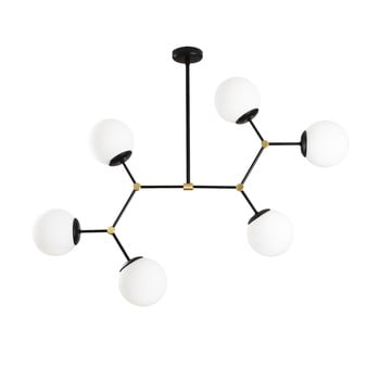 Lustră de 6 becuri opviq lights damar, negru