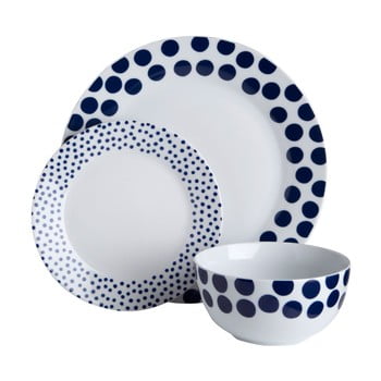 Set 12 piese de veselă premier housewares blue spots