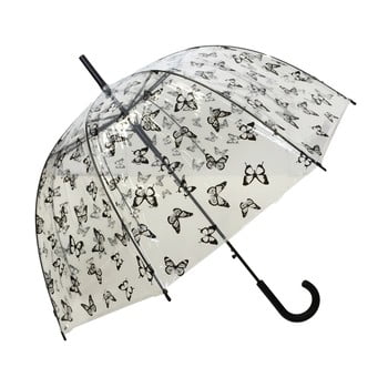 Umbrelă ambiance butterflies, ⌀ 83 cm, transparent