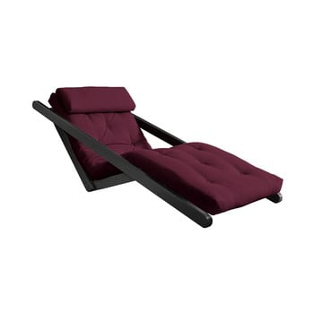 Șezlong extensibil karup design figo black, roșu închis
