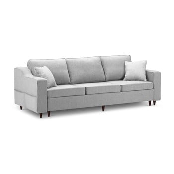 Canapea extensibilă cu 3 locuri și spațiu de depozitare mazzini sofas narcisse, gri