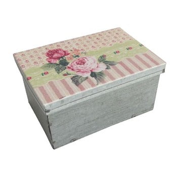 Cutie metalică antic line roses