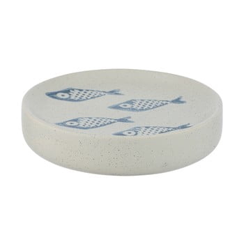 Săpunieră ceramică wenko aquamarin, albastru - alb