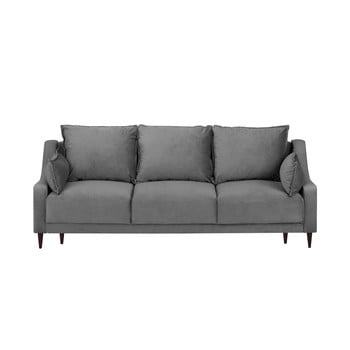 Canapea extensibilă cu 3 locuri și spațiu de depozitare mazzini sofas freesia, gri