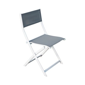 Set 2 scaune pliabile de grădină Ezeis Vegetal, gri - alb