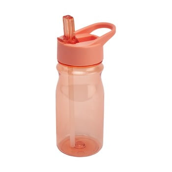 Sticlă cu pai și capac Addis Bottle Coral, 500 ml, portocaliu imagine