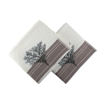  set 2 prosoape infinity, 50 x 90 cm, alb