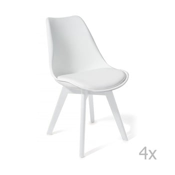 Set 4 scaune dining tomasucci kiki evo, alb