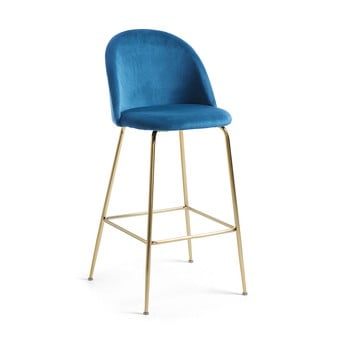 Scaun bar la forma mystere, înălțime 108 cm, albastru